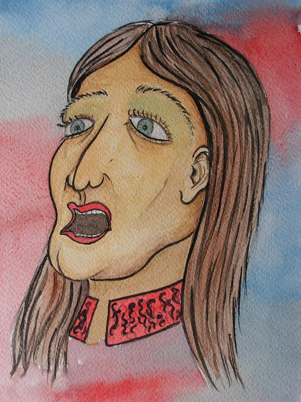 Die Sängerin, 1980, Aquarell, 21x30.jpg